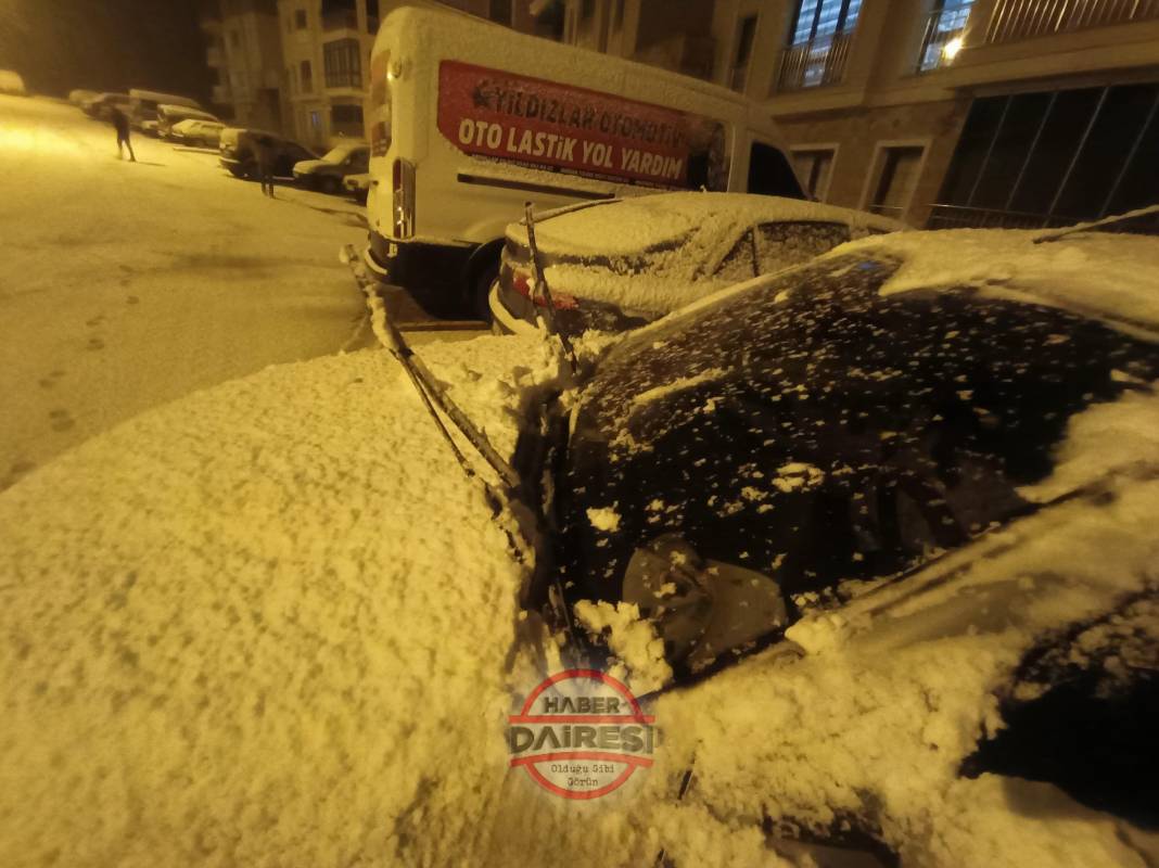 Konya’da beyaz örtüyle kaplanan ilçede bereket sevinci 6